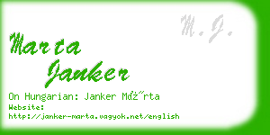 marta janker business card